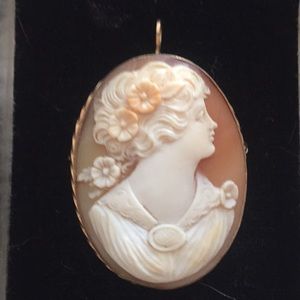 Cameo pin or can hang on necklaces